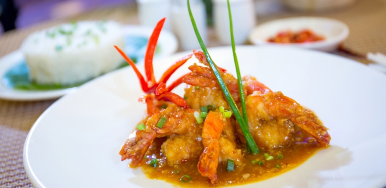 Stir-fried-prawn-and-sweet-sour-sauce