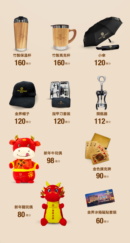 Souvenirs Rewards Redemption at NagaWorld 2 - Chinese Traditional
