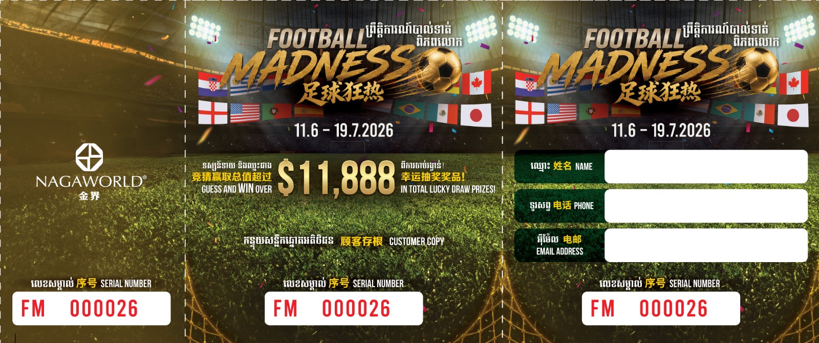 Football Madness Ticket Example